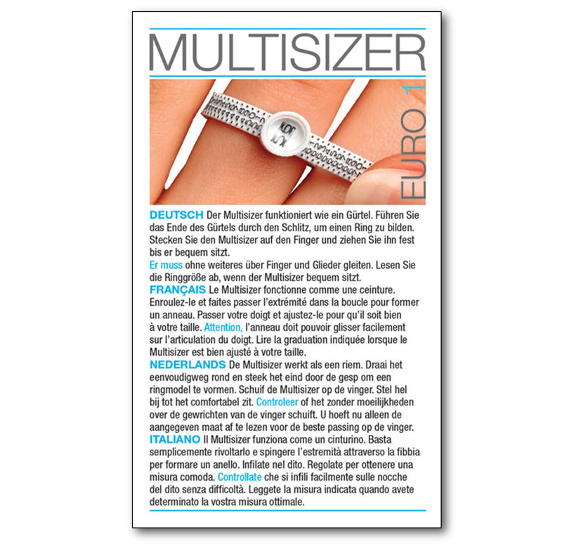 Accurately Measure Ring Sizes 40-76 with the 100x Pack EURO Multisizer Ring Gauges